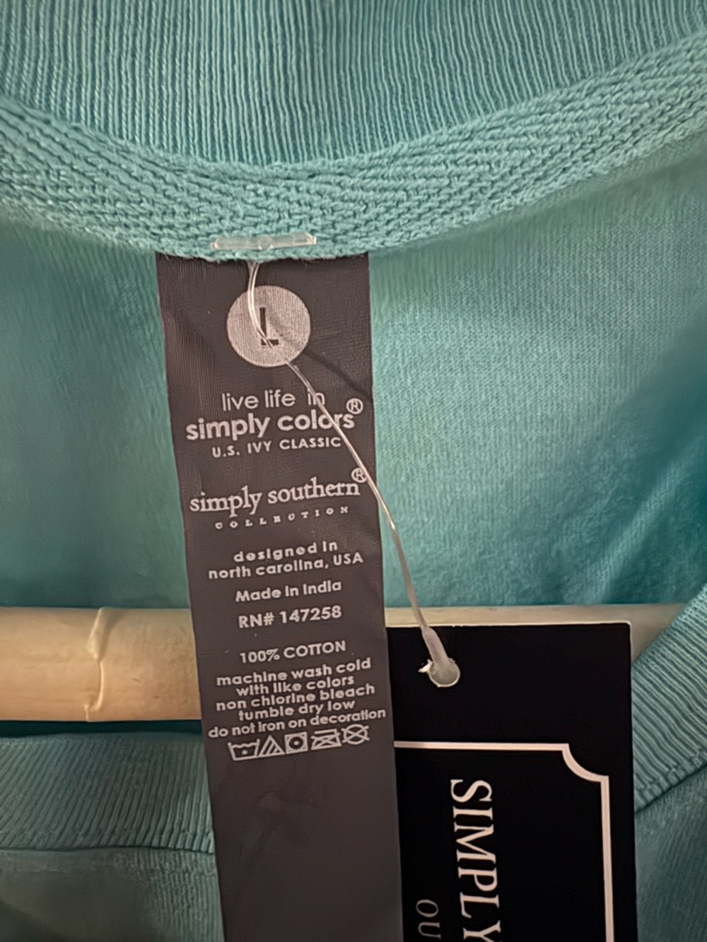 Simply Southern Light Aqua Short-Sleeve Men’s Tee - Picture 3 of 4